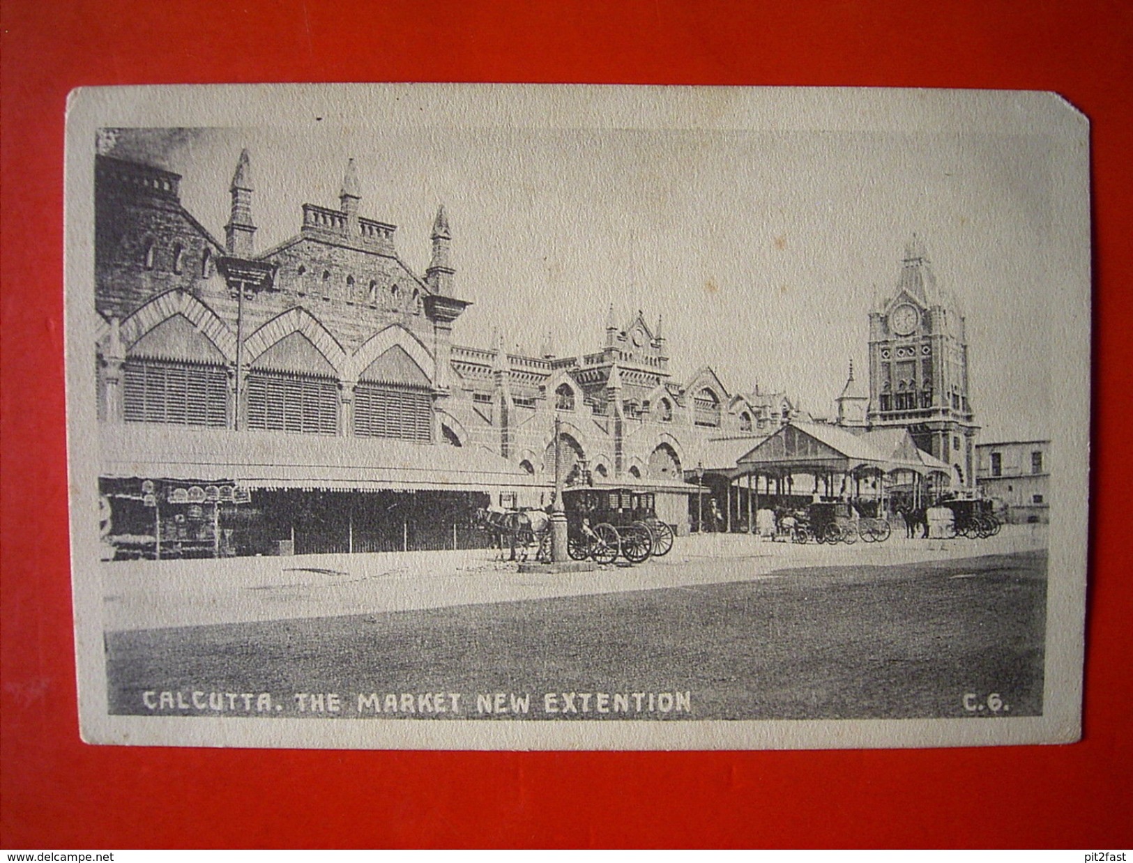 alte AK Calcutta / Kalkutta i. Indien - Partie am Marktplatz , Bazar , ca.1910 !!!