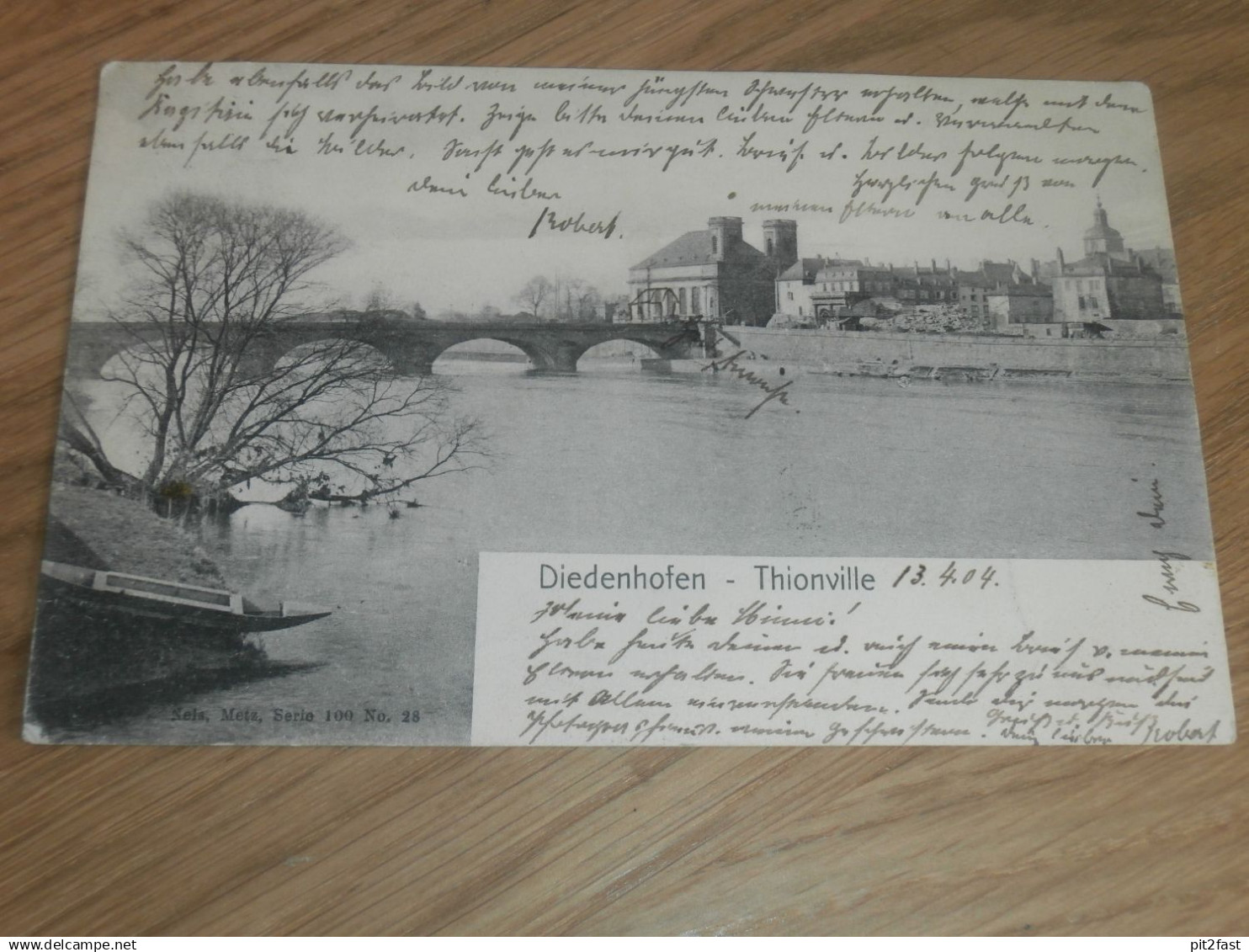 alte AK -  Diedenhofen / Thionville ,  1904 , nach Karlsruhe , Ansichtskarte !!