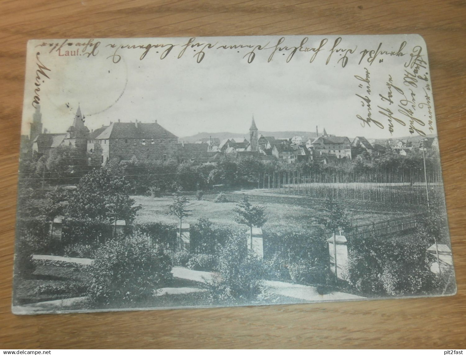 alte AK - Lauf a.d. Pegnitz , 1905 , Panorama , Ansichtskarte !!