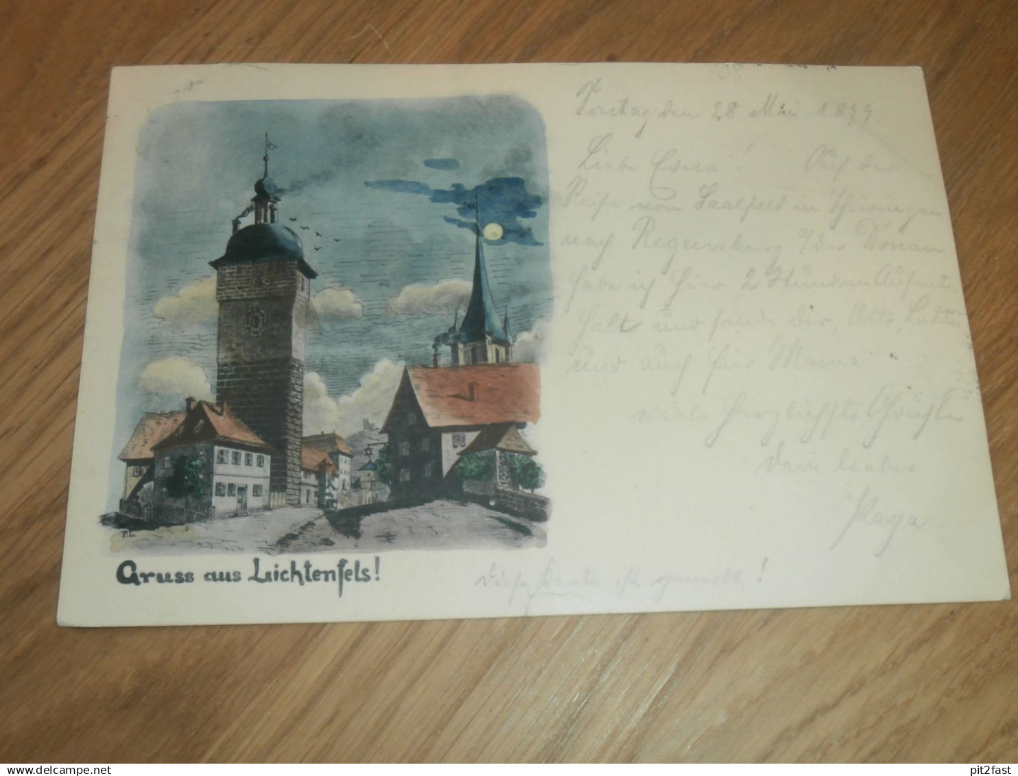 alte AK - Lichtenfels , 1899 , Malerei , Ansichtskarte