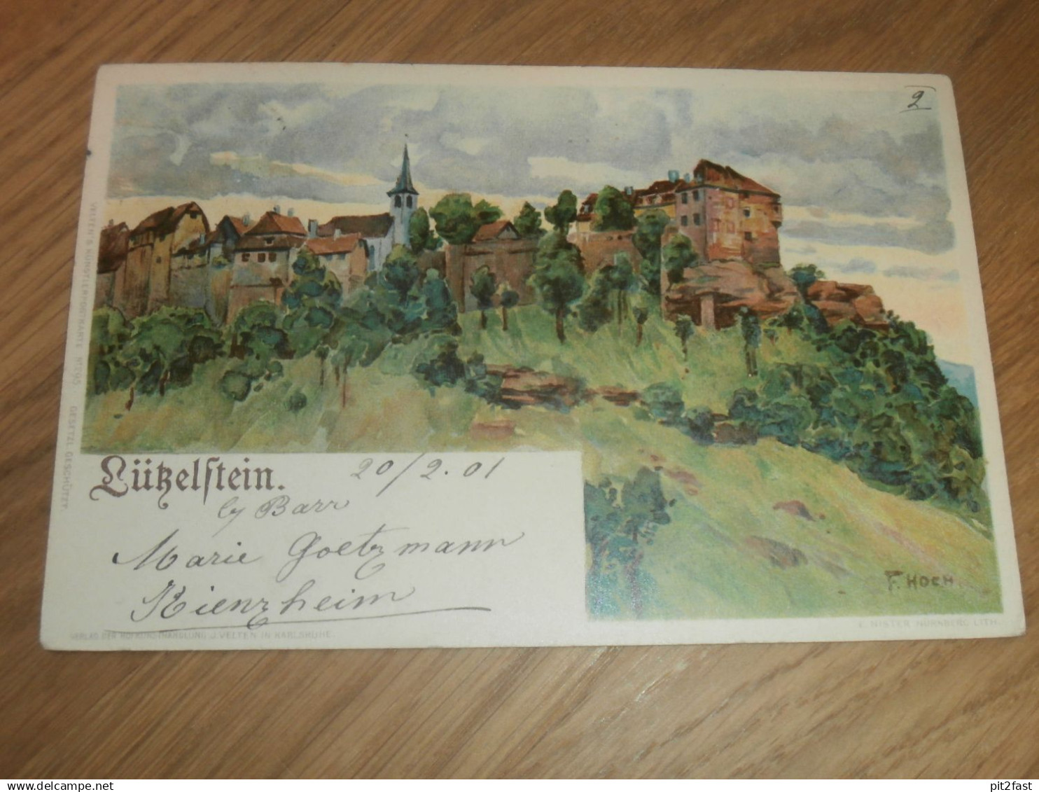 alte AK - Lützelstein / La Petite-Pierre ,1901 , Kienzheim Stempel Ansichtskarte