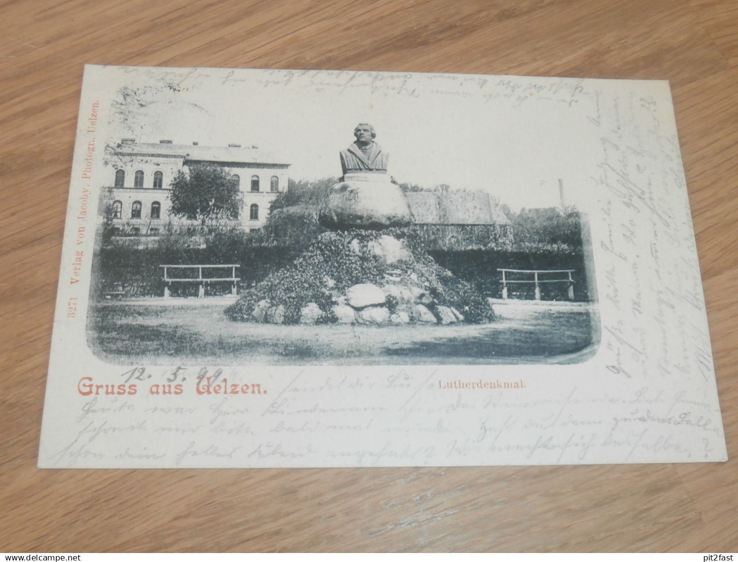 alte AK - Uelzen , 1899 , Lutherdenkmal , Ansichtskarte !!!