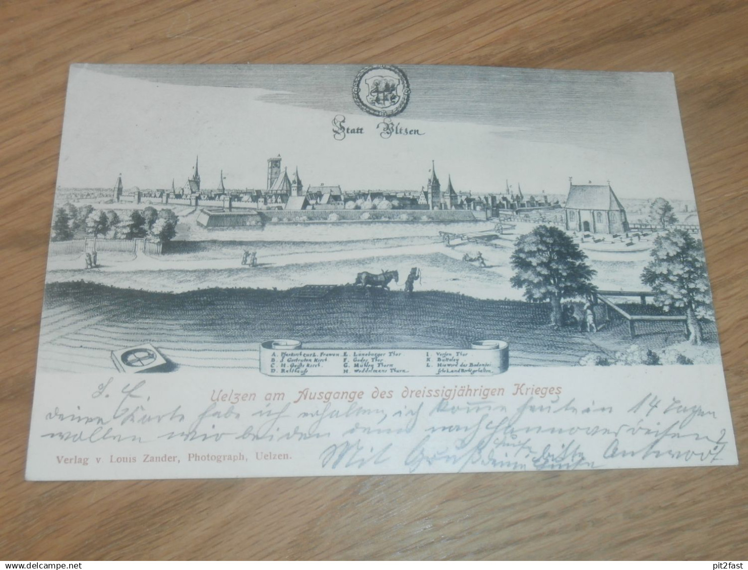 alte AK - Uelzen , 1899 , Uelzen im dreißigjährigen Krieg , Ansichtskarte !!!