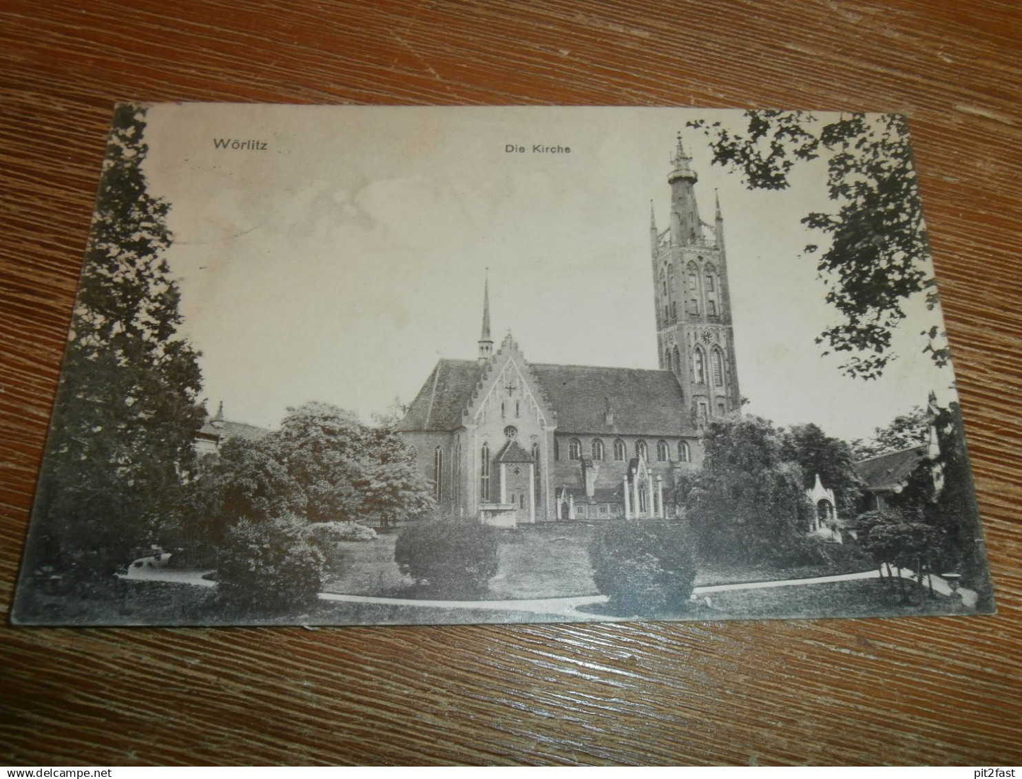 alte AK - Wörlitz , 1912  , Kirche ,  Ansichtskarte !!
