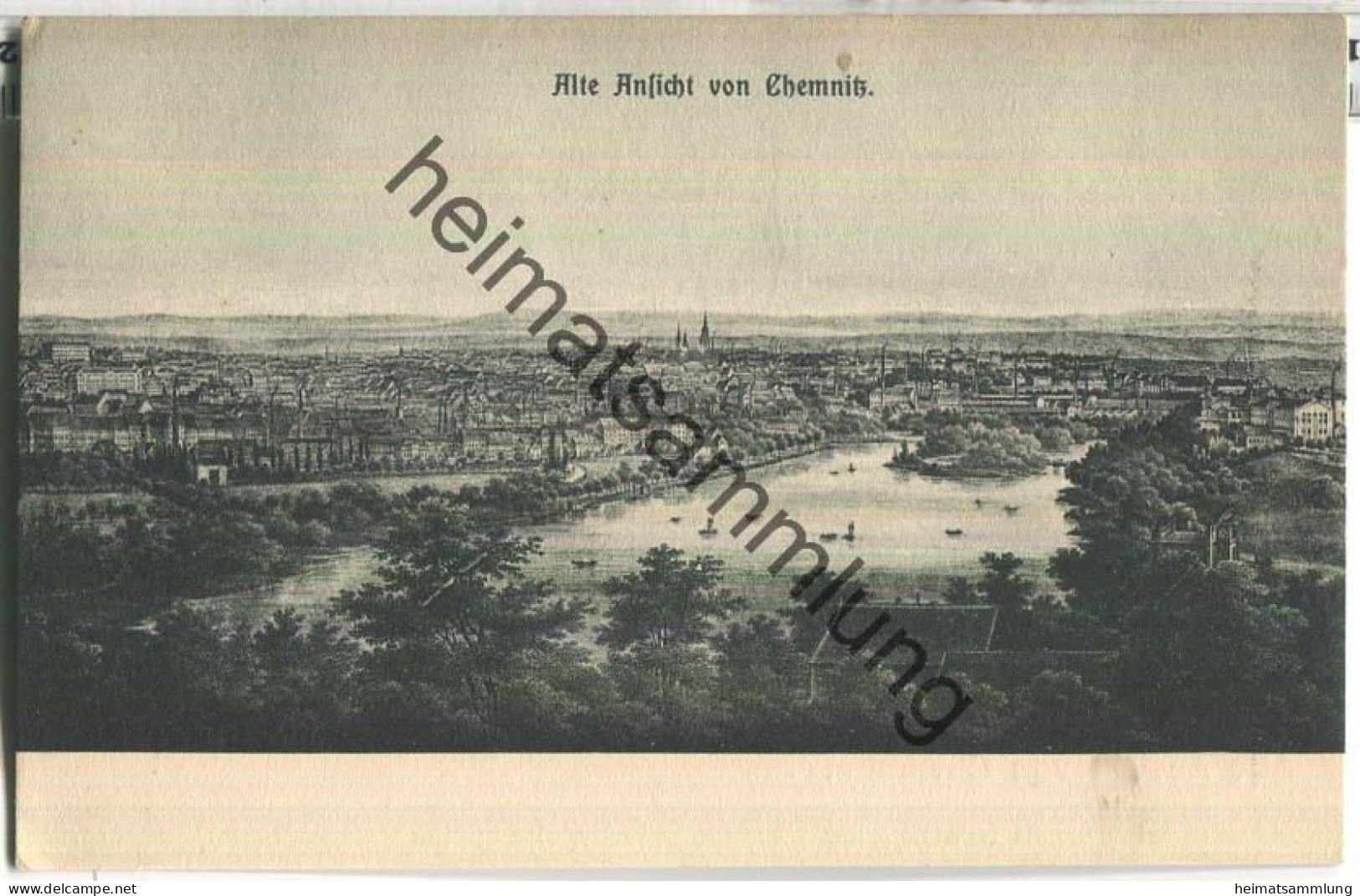 Alte Ansicht von Chemnitz - Verlag Richard Oschatz Chemnitz