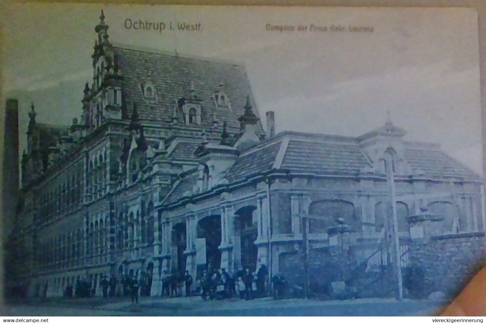 ! alte Ansichtskarte aus Ochtrup, Comptoir der Firma Gebr. Laurenz, Baumwollweberei