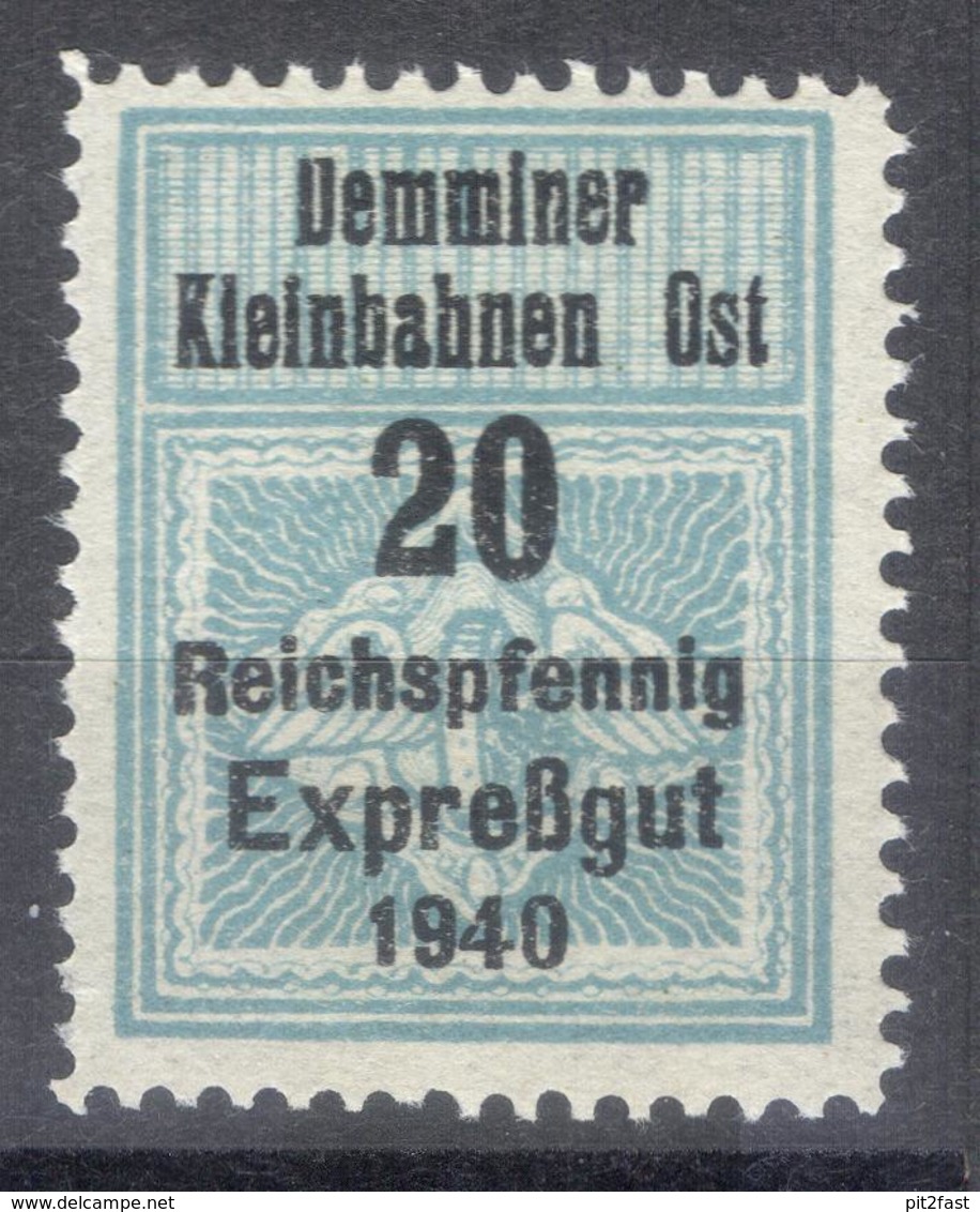 alte Marke , Demminer Kleinbahnen Ost 1940 MNH Demmin Eisenbahn , Kleinbahn , Mecklenburg !!!