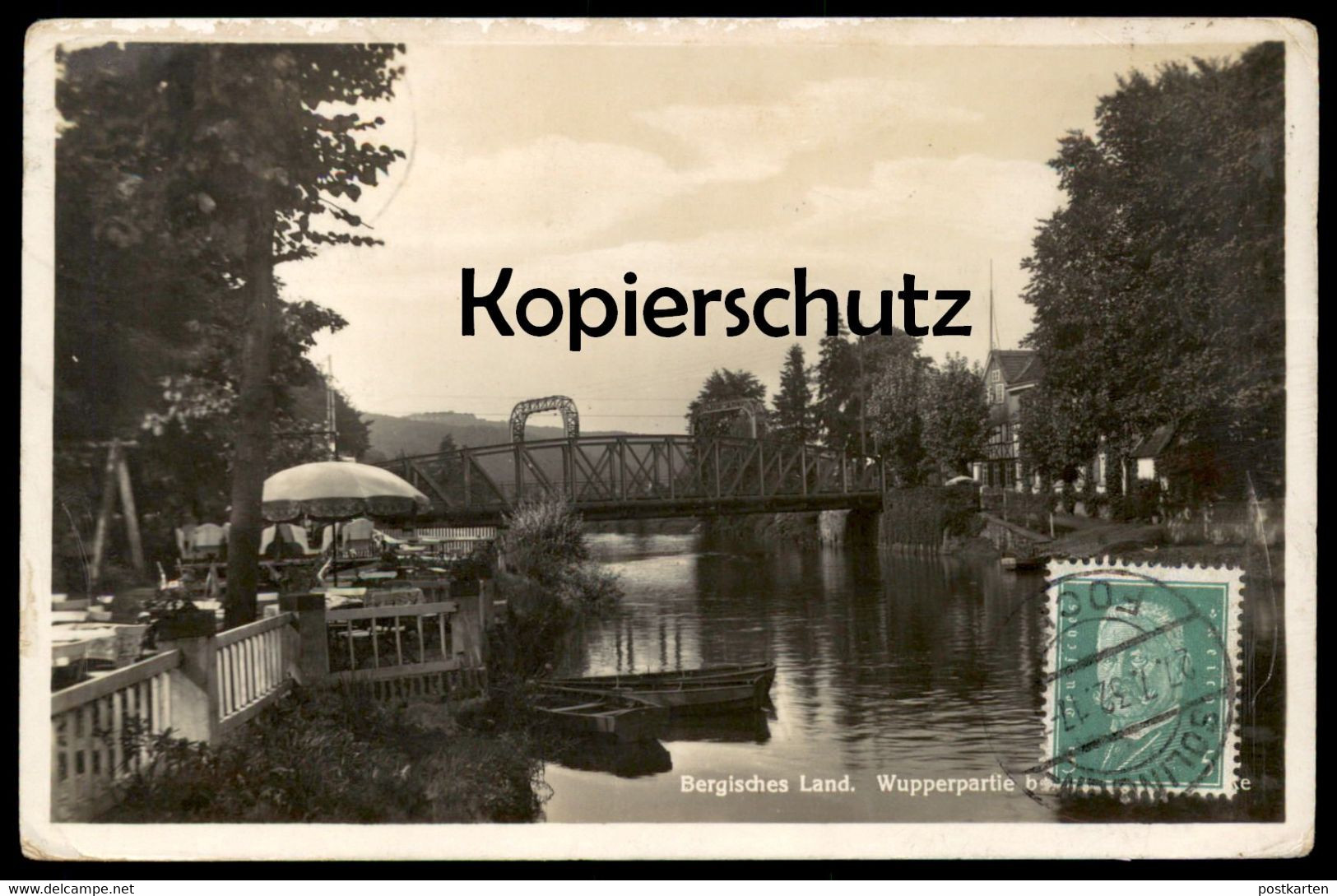 ALTE POSTKARTE BERGISCHES LAND WUPPERPARTIE BEI SOLINGEN-FOCHE Wupper nach Suva Fidschi Fiji postcard cpa AK