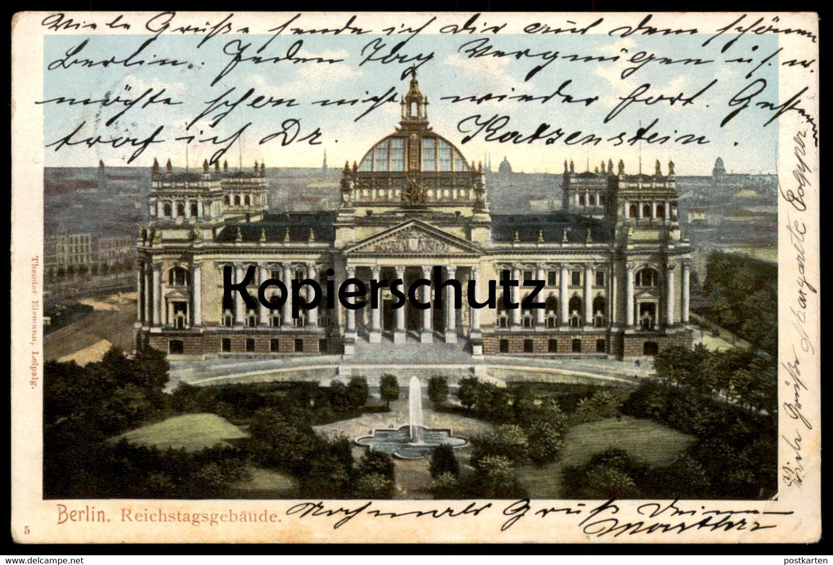ALTE POSTKARTE BERLIN REICHSTAGSGEBÄUDE 1903 REICHSTAG cpa postcard AK Ansichtskarte Berlino