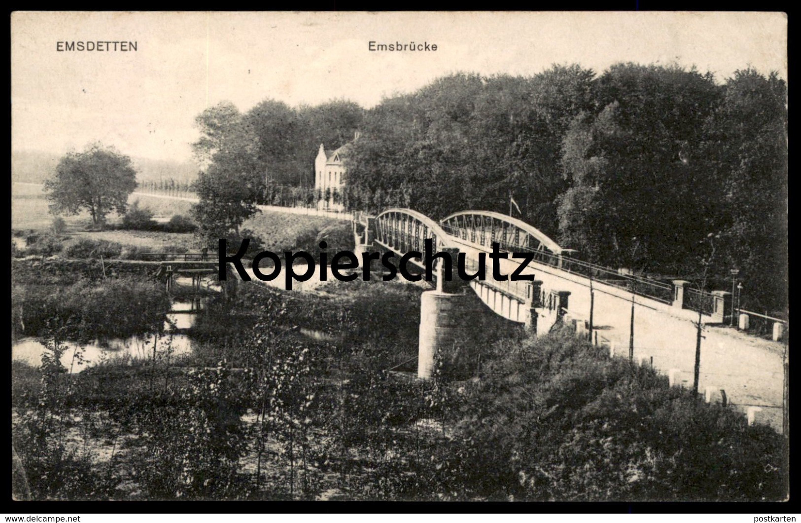 ALTE POSTKARTE EMSDETTEN EMSBRÜCKE EMS 1916 Brücke Ansichtskarte cpa postcard AK