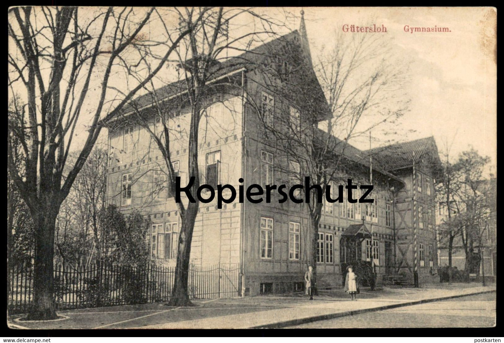 ALTE POSTKARTE GÜTERSLOH GYMNASIUM SCHULE school école cpa postcard AK Ansichtskarte Guetersloh