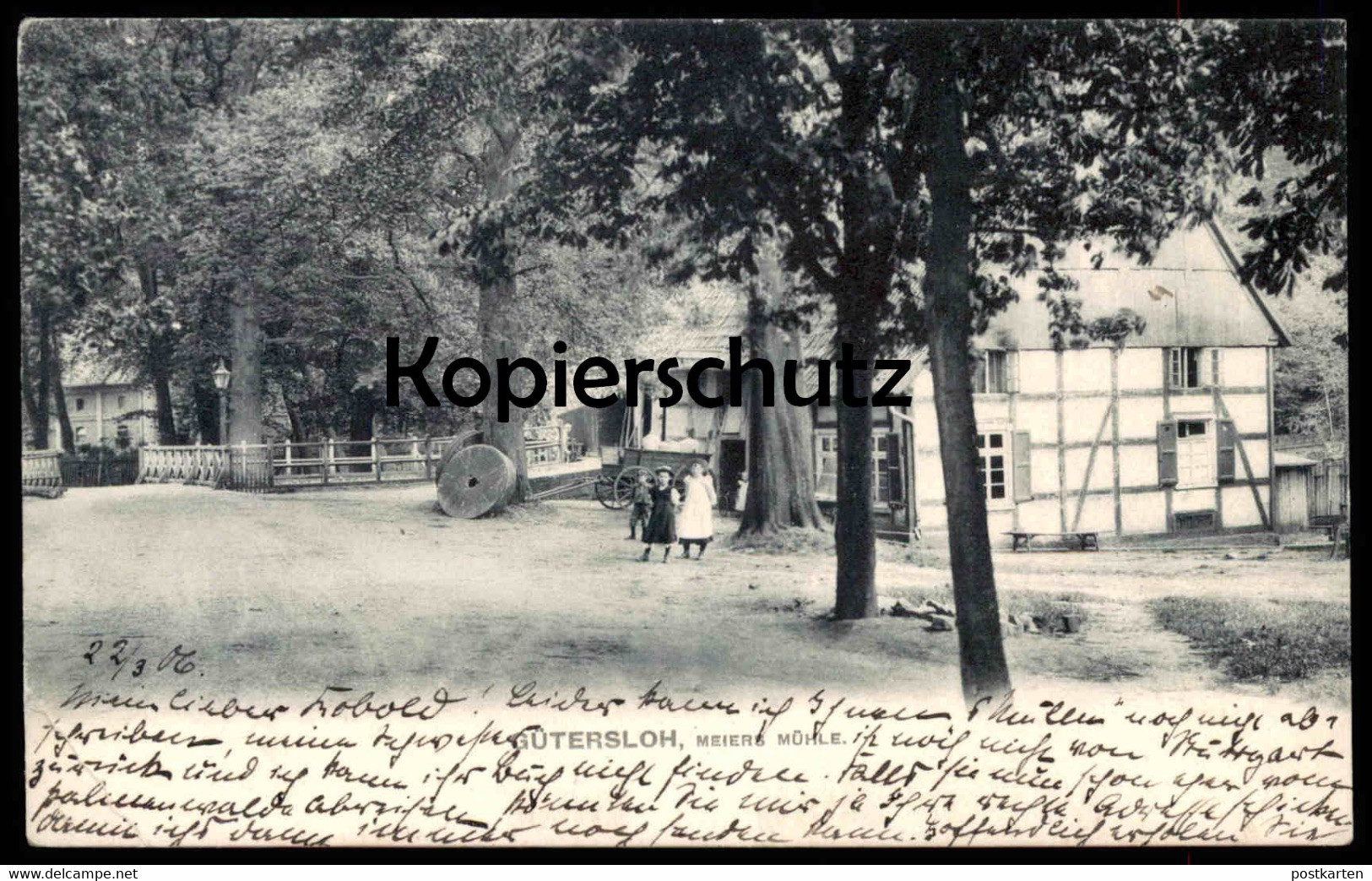 ALTE POSTKARTE GÜTERSLOH MEIERS MÜHLE Meier's Wassermühle Mühlstein mill moulin Ansichtskarte AK postcard cpa