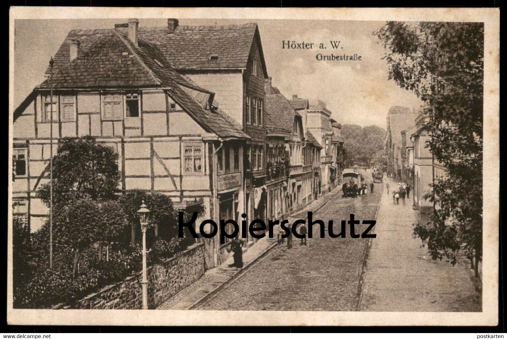 ALTE POSTKARTE HÖXTER AN DER WESER GRUBESTRASSE postcard cpa AK Ansichtskarte