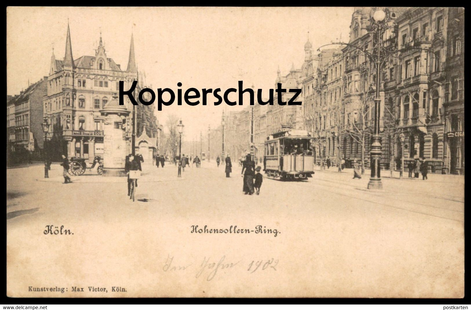 ALTE POSTKARTE KÖLN HOHENZOLLERNRING Strassenbahn Tram Litfass Lampione Lampadaire Cöln Cologne Hohenzollern Ring cpa