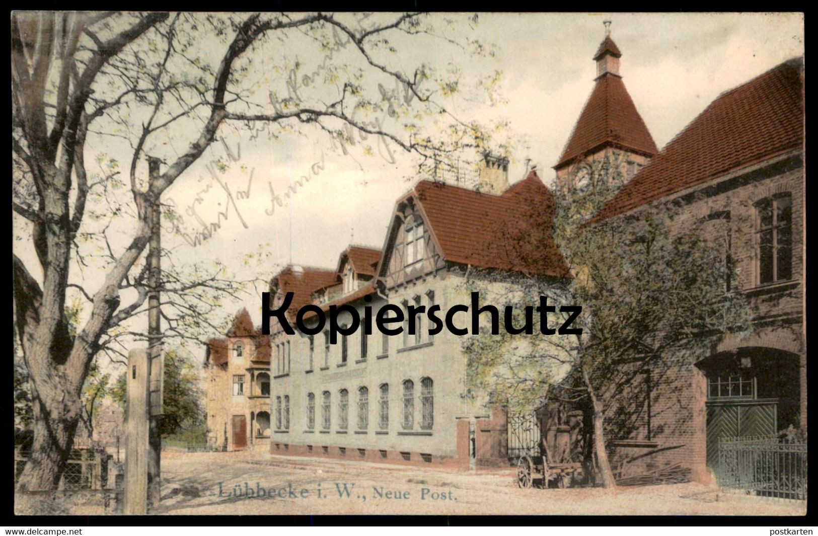 ALTE POSTKARTE LÜBBECKE IN WESTFALEN NEUE POST POSTAMT Ansichtskarte AK cpa postcard