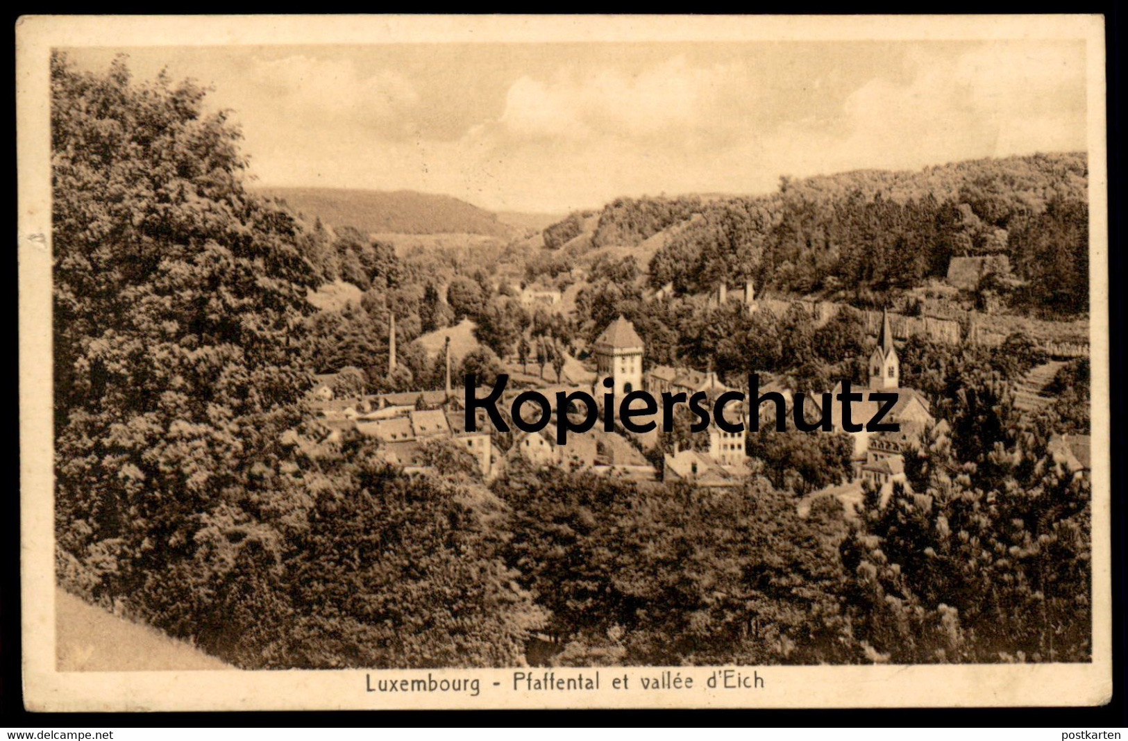 ALTE POSTKARTE LUXEMBOURG PFAFFENTAL ET VALLÉE D'EICH 1926 Pfaffenthal Luxemburg cpa postcard Ansichtskarte AK
