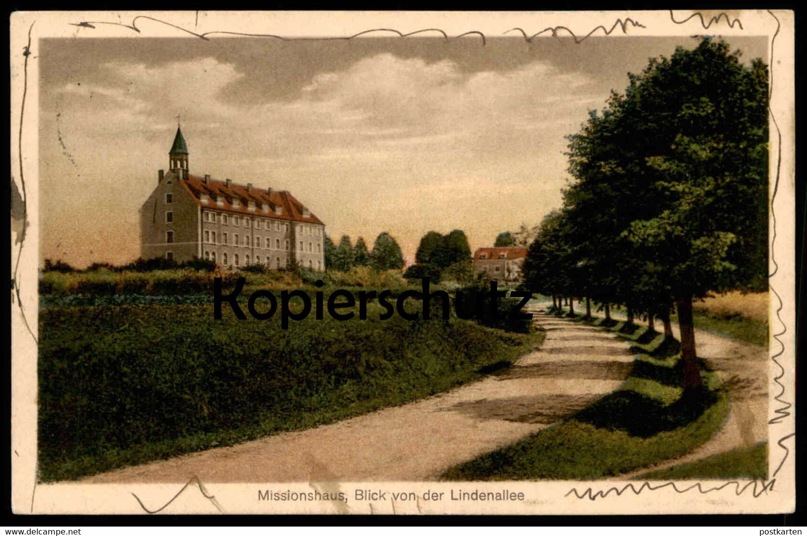 ALTE POSTKARTE MISSIONSHAUS ST. PETER BLICK VON DER LINDENALLEE TIRSCHENREUTH cpa postcard AK Ansichtskarte