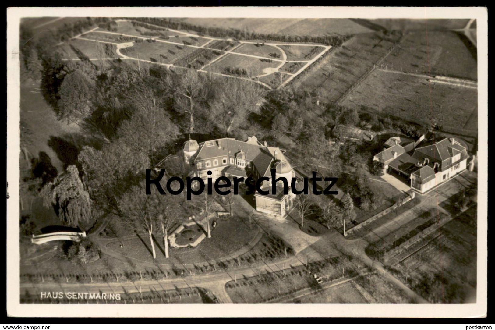 ALTE POSTKARTE MÜNSTER HAUS SENTMARING Luftbild Fliegeraufnahme Ansichtskarte postcard cpa AK