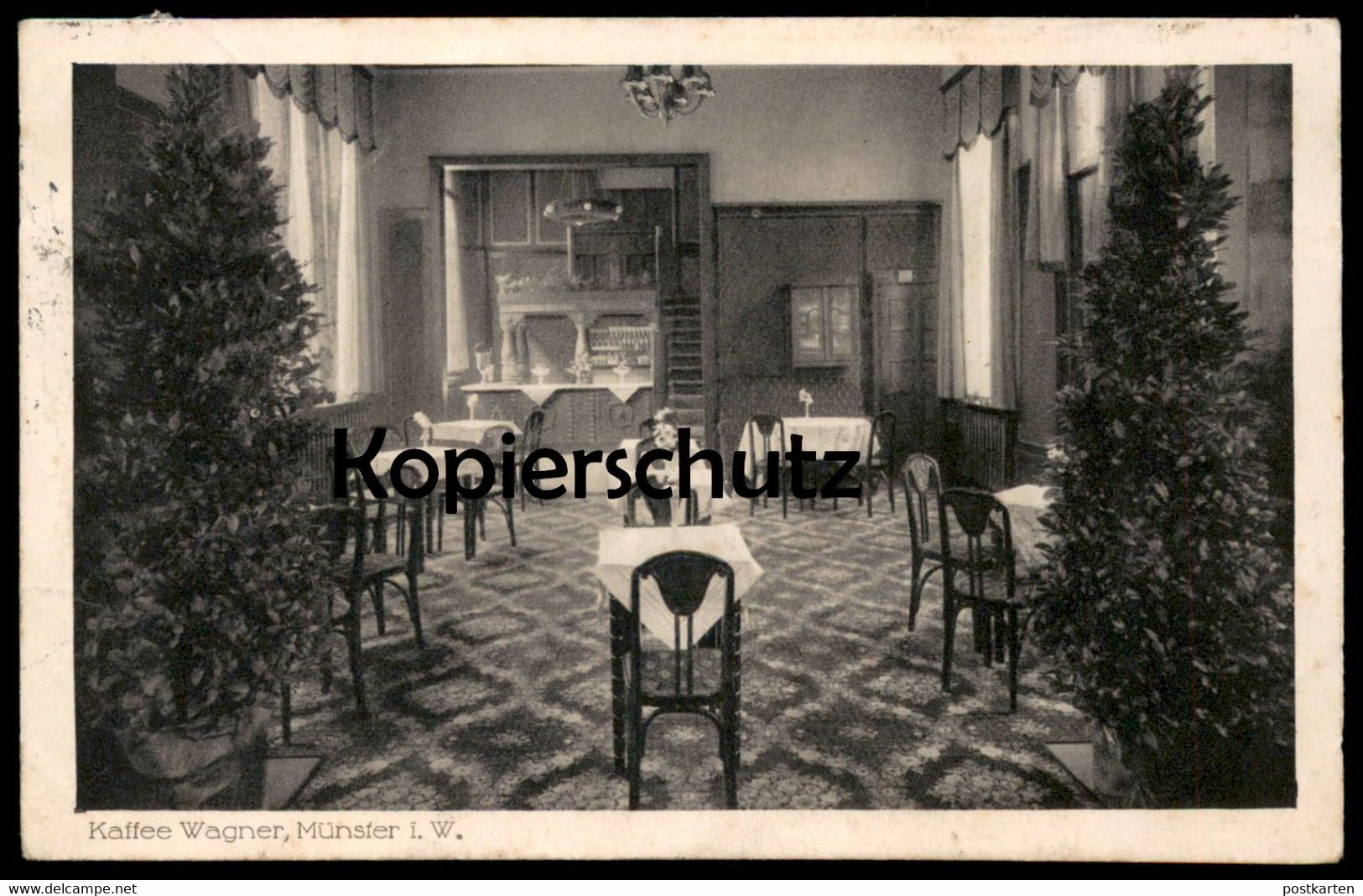 ALTE POSTKARTE MÜNSTER WESTFALEN KAFFEE WAGNER 1914 Café postcard Ansichtskarte cpa AK