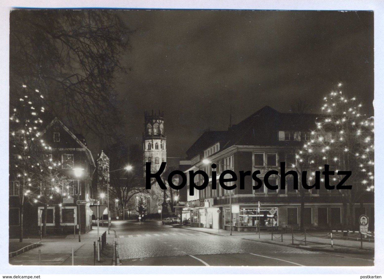 ALTE POSTKARTE MÜNSTER WESTFALEN WEIHNACHT AN DER LUDGERIKIRCHE Weihnachten christmas noel cpa postcard AK Ansichtskarte