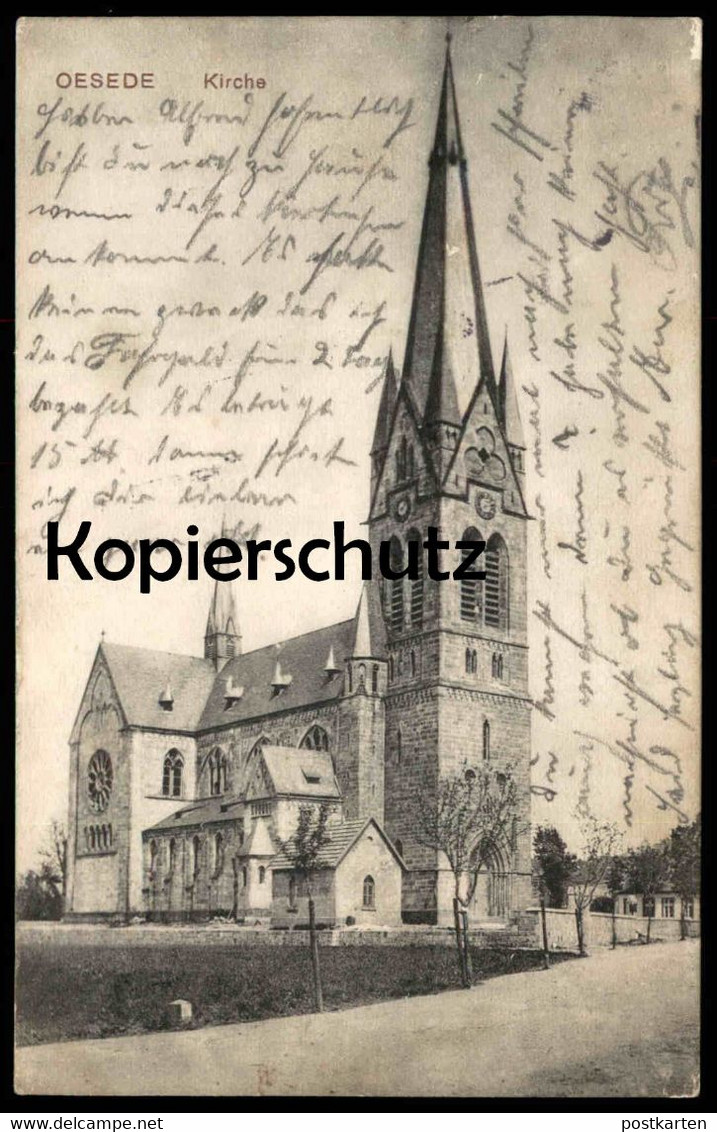 ALTE POSTKARTE OESEDE KIRCHE GEORGSMARIENHÜTTE 1914 church église Ansichtskarte postcard cpa AK