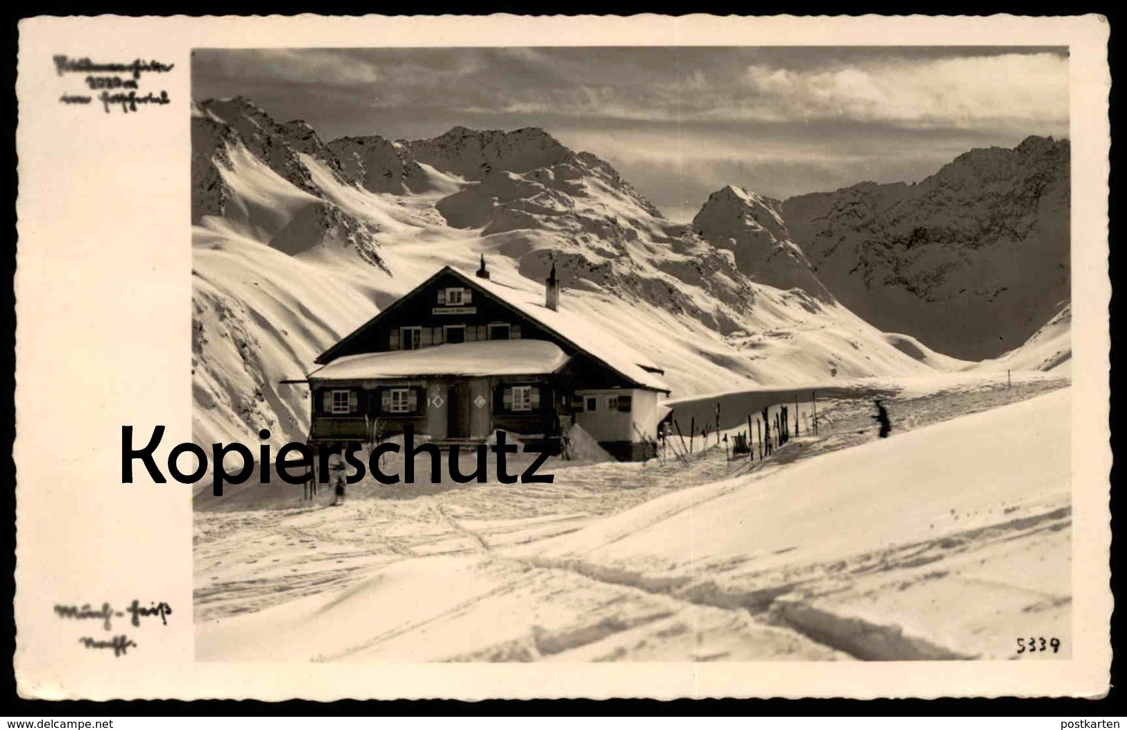 ALTE POSTKARTE POTSDAMER HÜTTE MIT FOTSCHERTAL Sellrain Tirol DAV cpa postcard Ansichtskarte AK