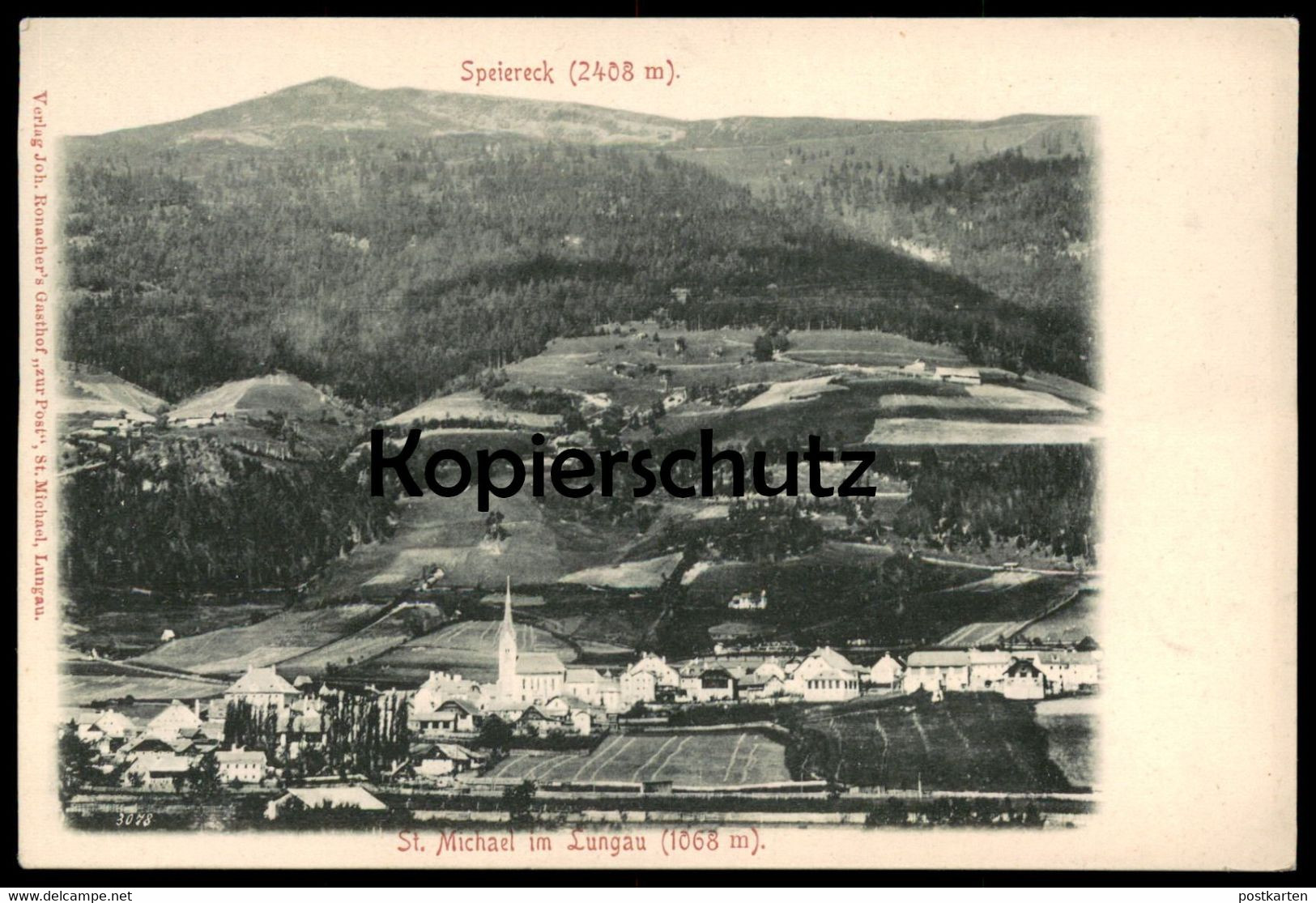 ALTE POSTKARTE SANKT MICHAEL IM LUNGAU ST. (1068 m) MIT SPEIERECK (2408 m) Österreich Austria Ansichtskarte postcard AK