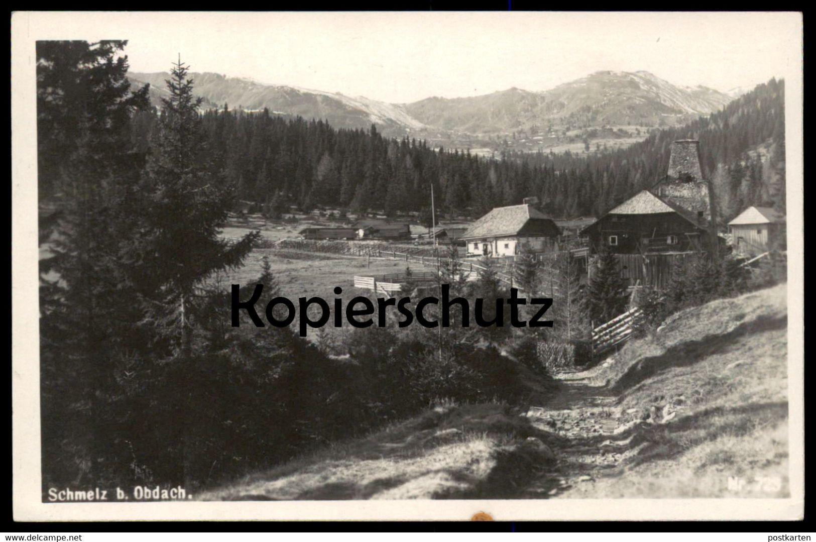 ALTE POSTKARTE SCHMELZ BEI OBDACH FLOSSOFEN STEIERMARK PANORAMA ÖSTERREICH Austria Ansichtskarte postcard AK cpa