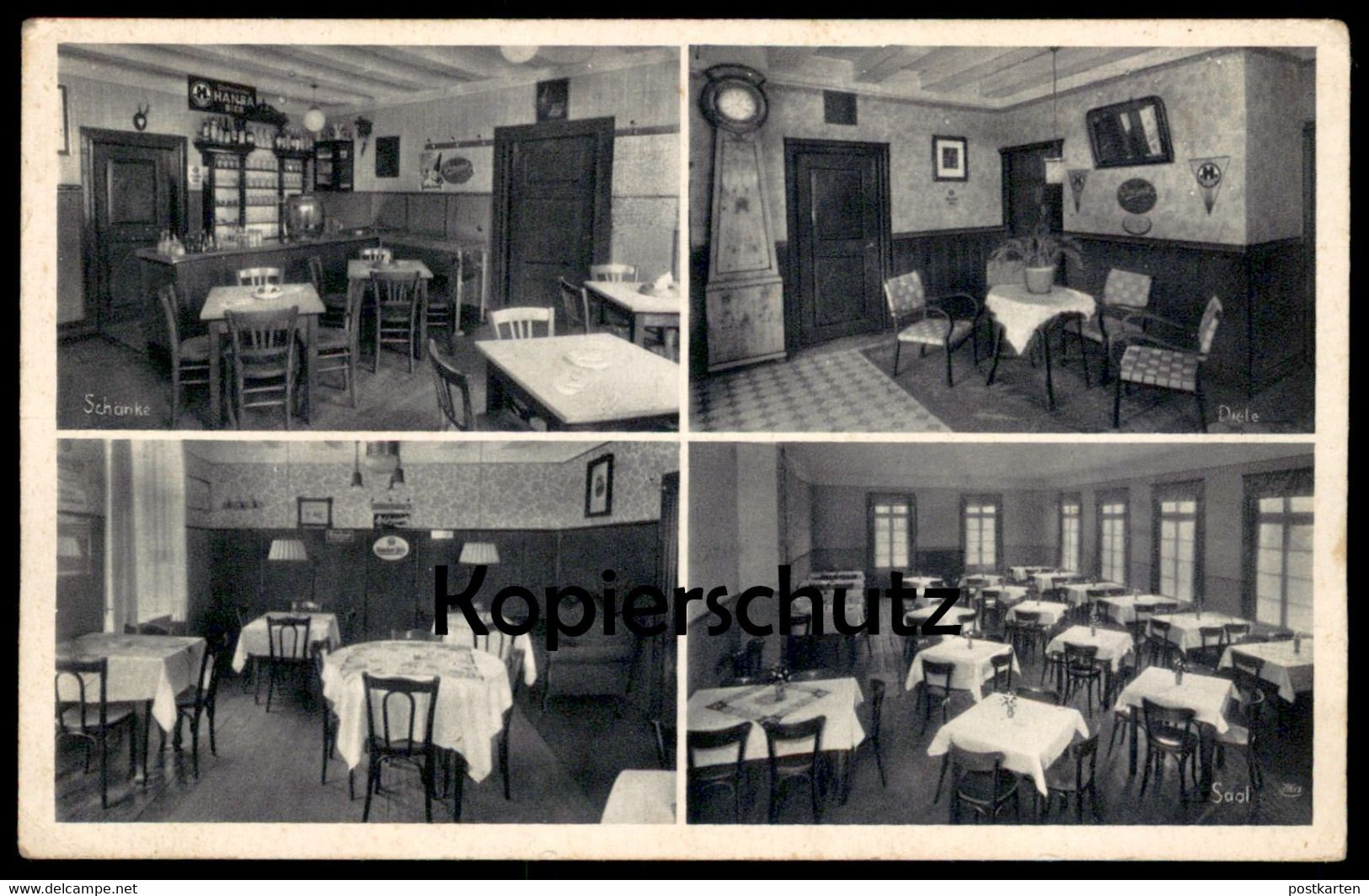 ALTE POSTKARTE SPROCKHÖVEL GASTSTÄTTE H. BECKER VORM. STÖTER-TILLMANN SCHÄNKE DIELE HANSA BIER Ruf Hattingen postcard AK