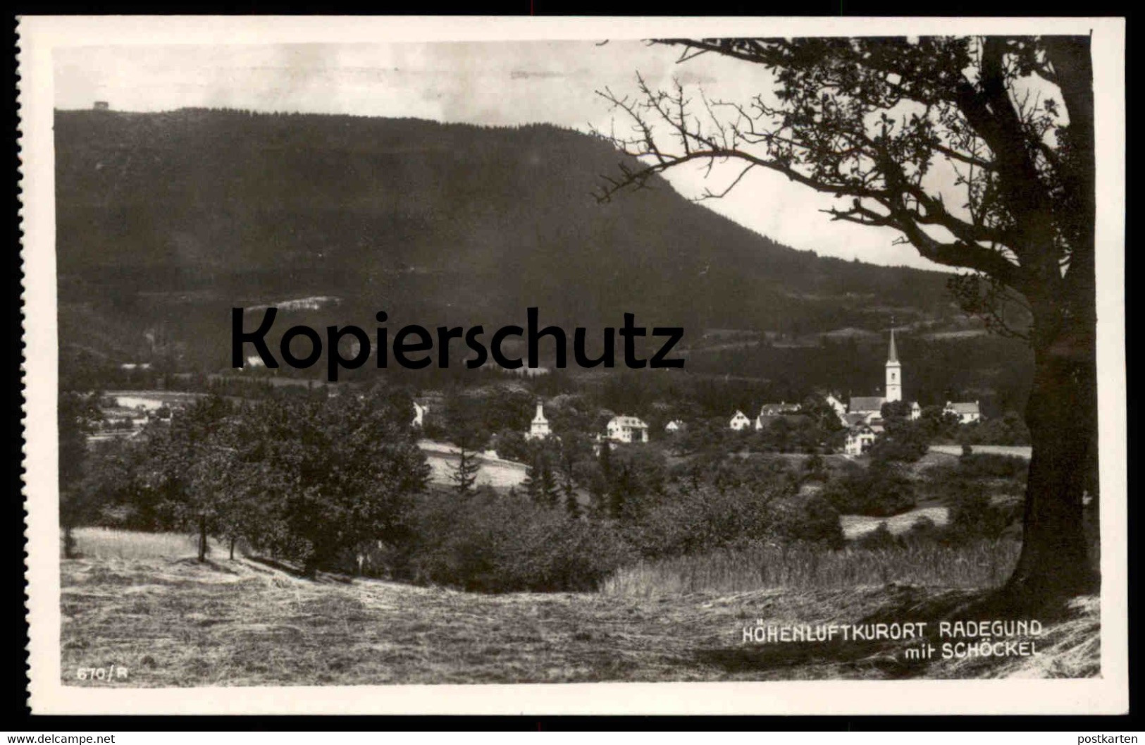 ALTE POSTKARTE ST. RADEGUND MIT SCHÖCKEL 1931 PANORAMA BEI GRAZ Austria Österreich Autriche Ansichtskarte cpa postcard