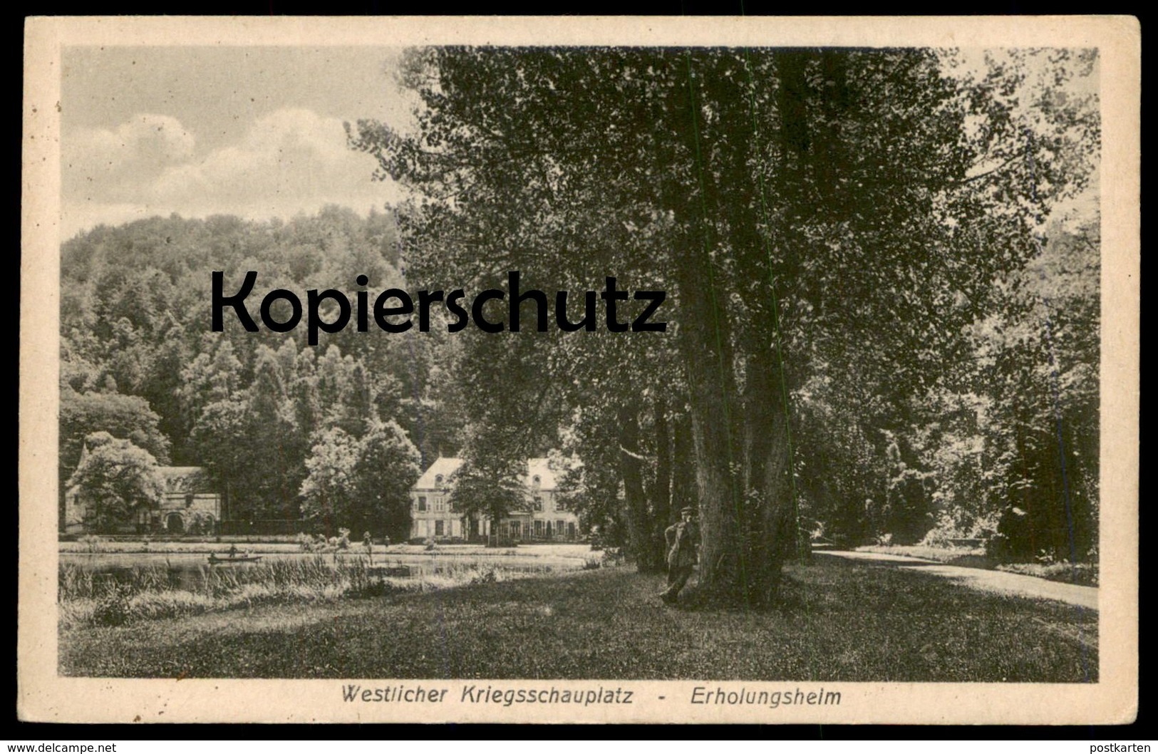 ALTE POSTKARTE WESTLICHER KRIEGSSCHAUPLATZ ERHOLUNGSHEIM Verlag Schumacher Bad Mondorf Luxembourg cpa AK Ansichtskarte