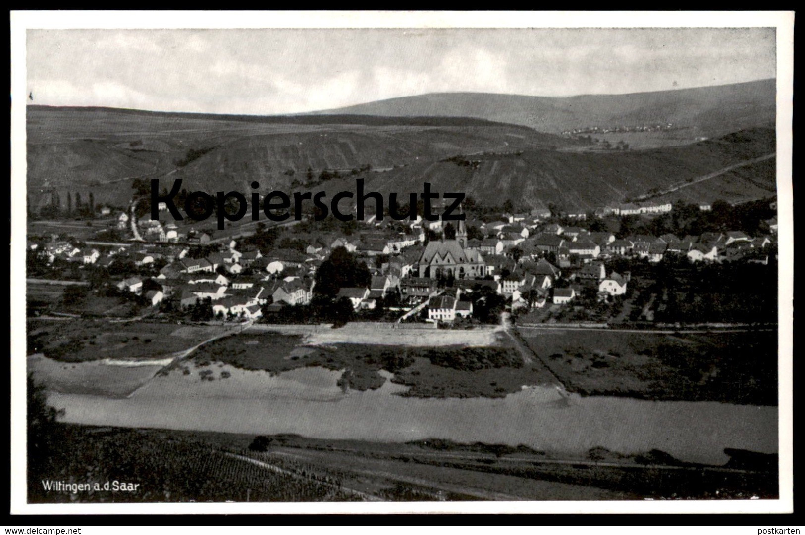 ALTE POSTKARTE WILTINGEN AN DER SAAR PANORAMA Gesamtansicht Totalansicht Konz cpa postcard Ansichtskarte AK