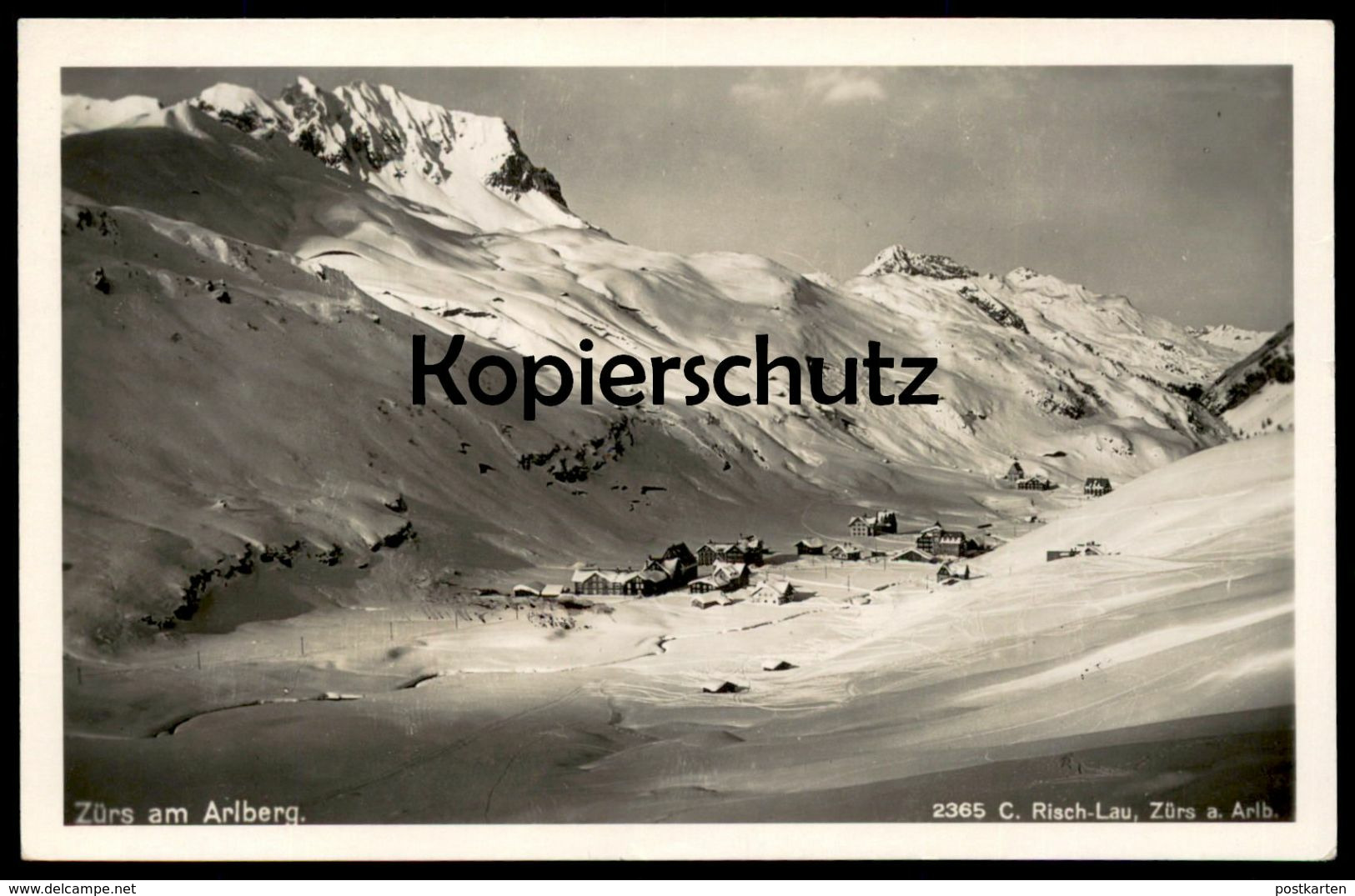 ALTE POSTKARTE ZÜRS AM ARLBERG 1931 Risch-Lau Winter Schnee hiver cpa postcard AK Ansichtskarte