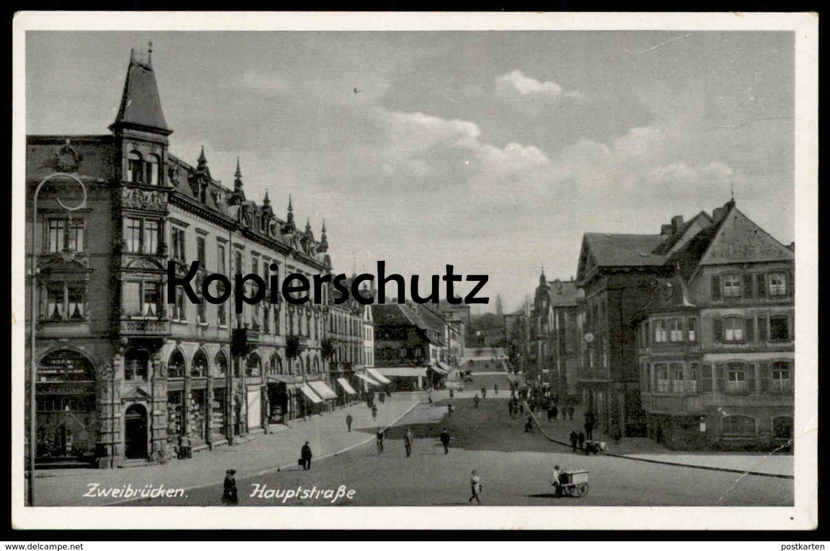 ALTE POSTKARTE ZWEIBRÜCKEN HAUPTSTRASSE Deux-Ponts Zweibruecken cpa postcard AK Ansichtskarte