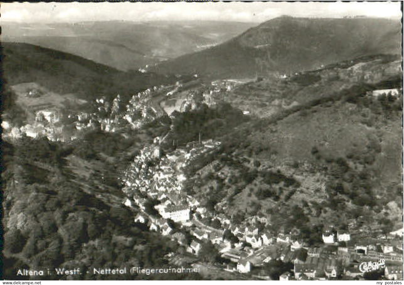 Altena Lenne Altena Fliegeraufnahme x 1960
