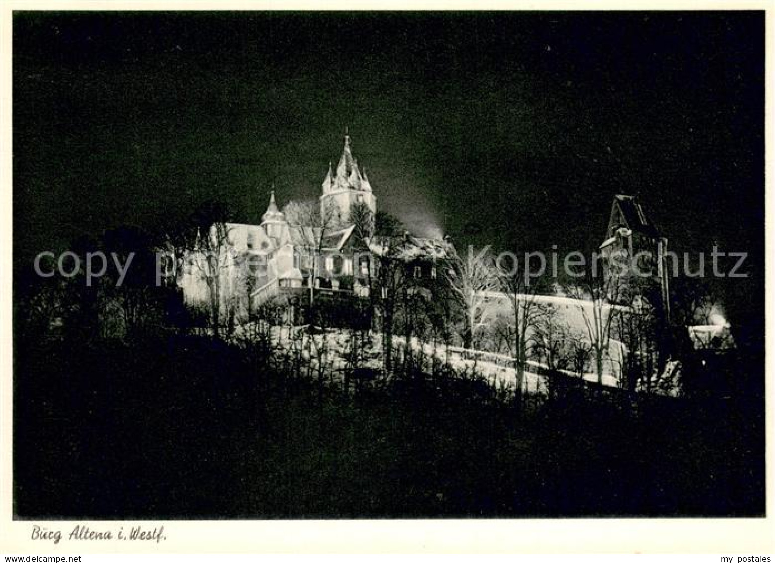 Altena Lenne Burg Altena bei Nacht