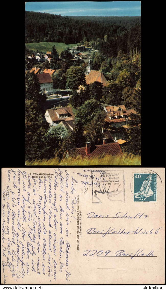 Altenau-Clausthal-Zellerfeld   Blick zur Kirche Altenau Oberharz 1977