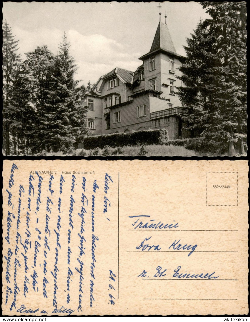 Altenau-Clausthal-Zellerfeld Haus Sachsenroß Altenau im Harz 1964