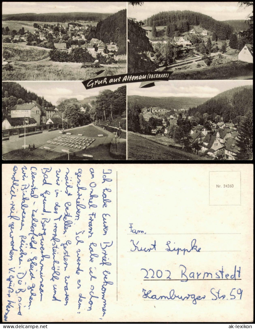 Altenau-Clausthal-Zellerfeld Mehrbild-AK Ortsansichten Altenau Oberharz 1960