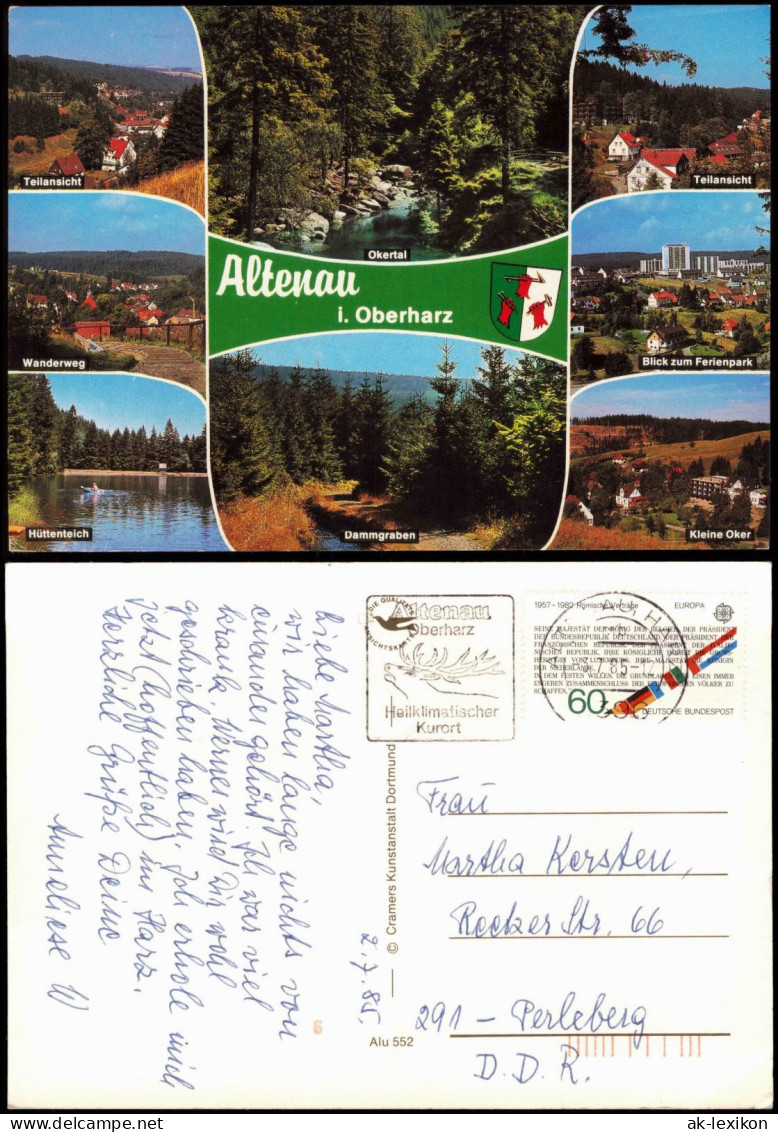 Altenau-Clausthal-Zellerfeld Mehrbildkarte Ansichten Altenau Oberharz Harz 1985