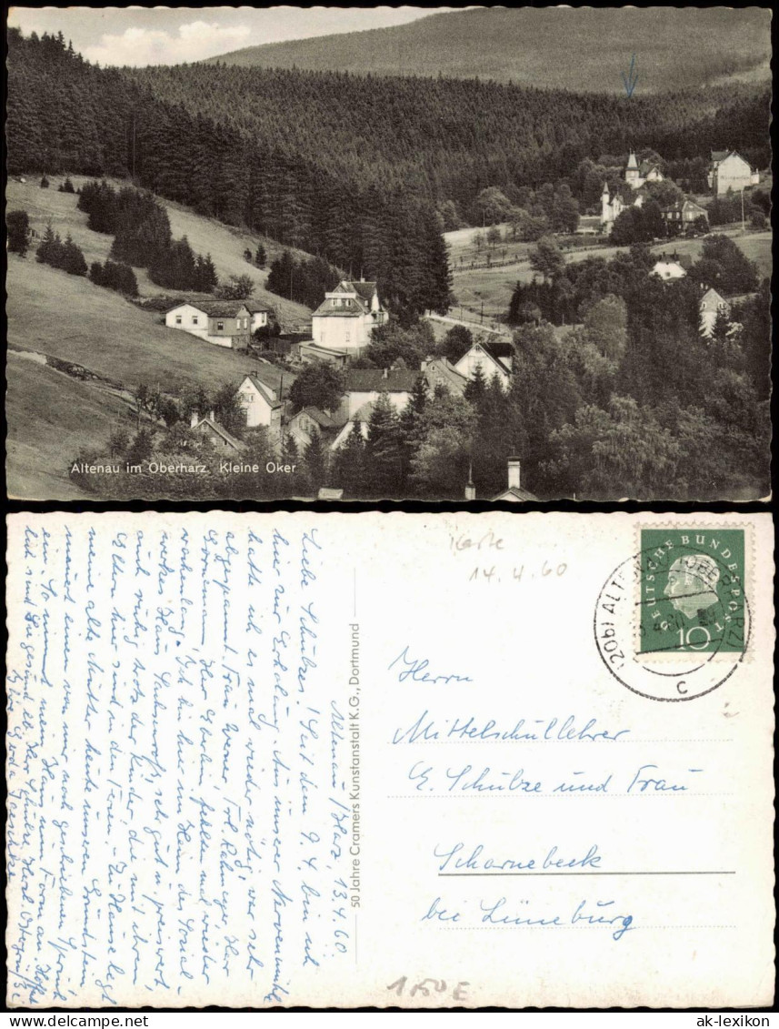 Altenau-Clausthal-Zellerfeld Panorama-Ansicht Altenau Oberharz Kleine Oker 1960