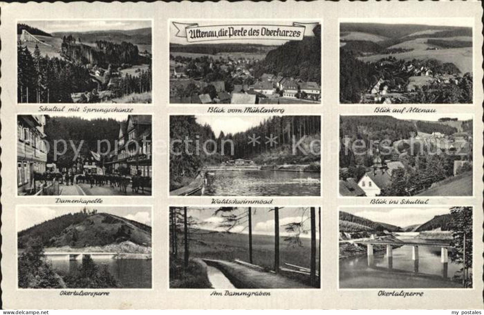 Altenau Harz Schultal Sprungschanze Muehlenbergblick Altenau Damenkapelle Waldsc