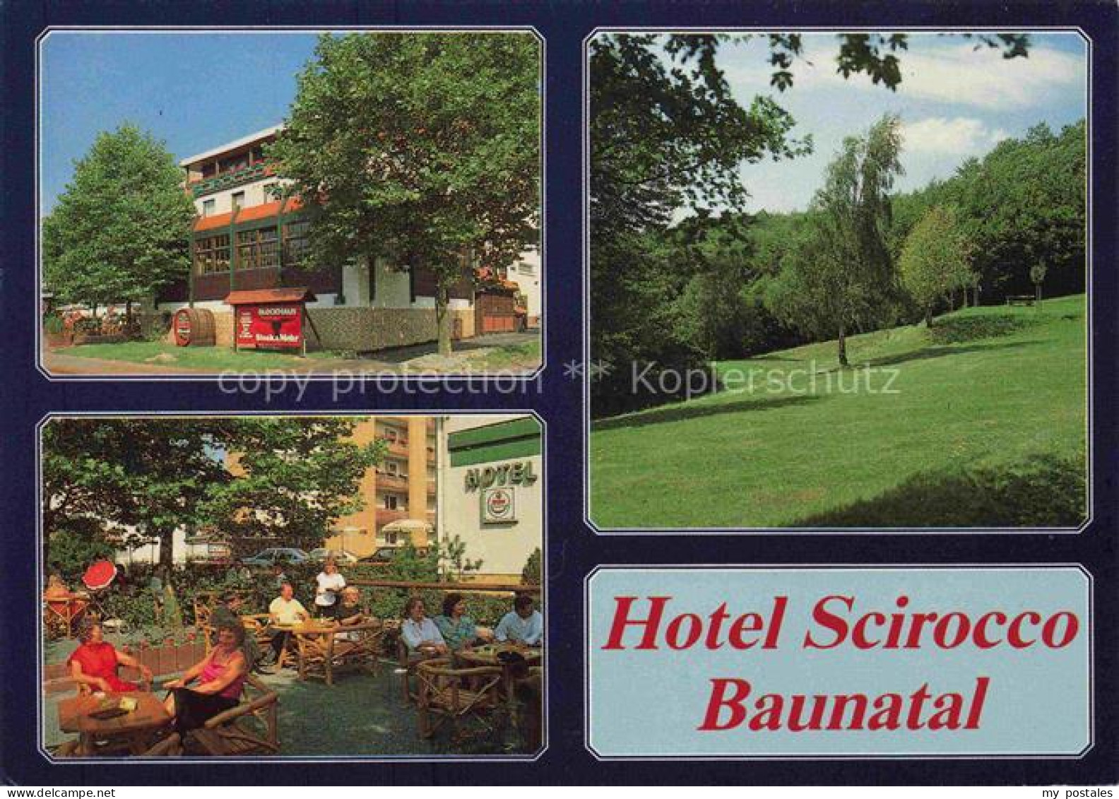 Altenbauna Hotel Scirocco Terrasse Landschaft