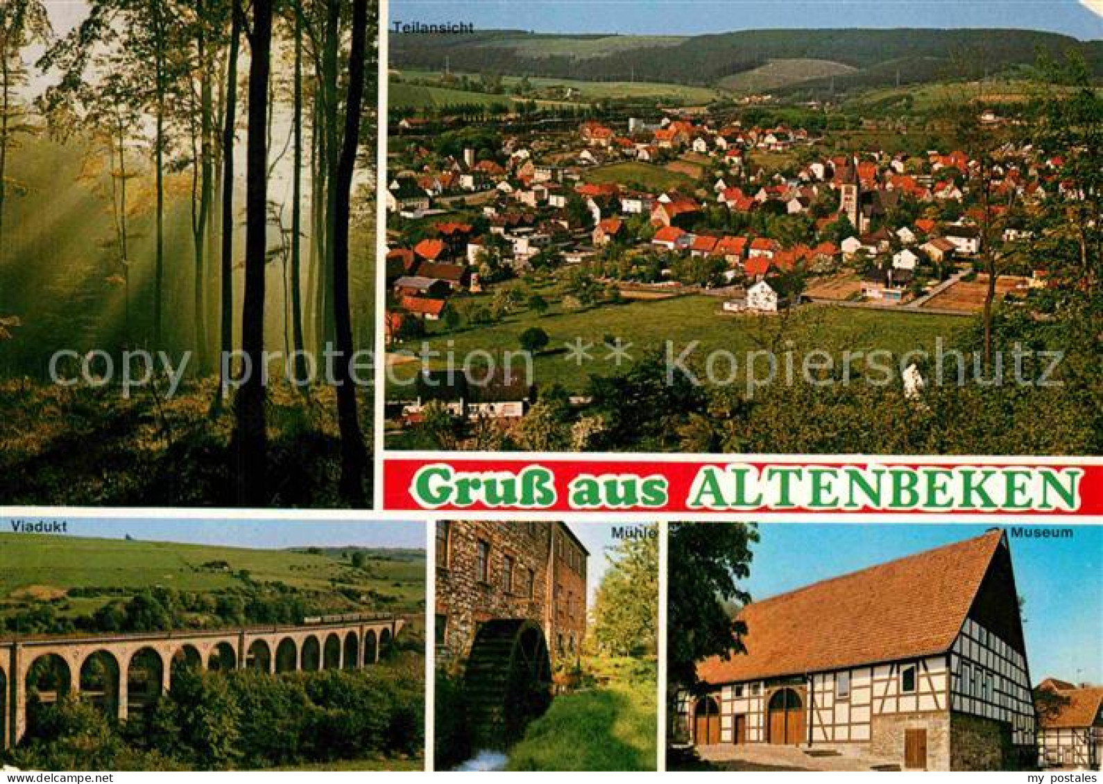 Altenbeken Panorama Viadukt Wasserrad Fachwerkhaus