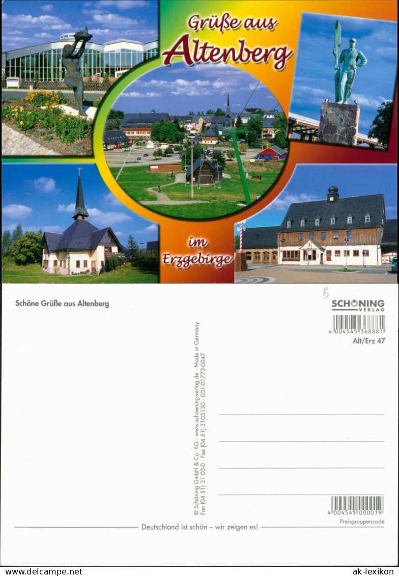 Altenberg (Erzgebirge) Mehrbildkarte: Grüße aus Altenberg  Denkmal 1995