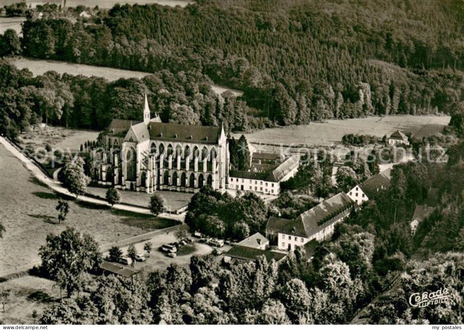 Altenberg Rheinland Dom zu Altenberg Fliegeraufnahme