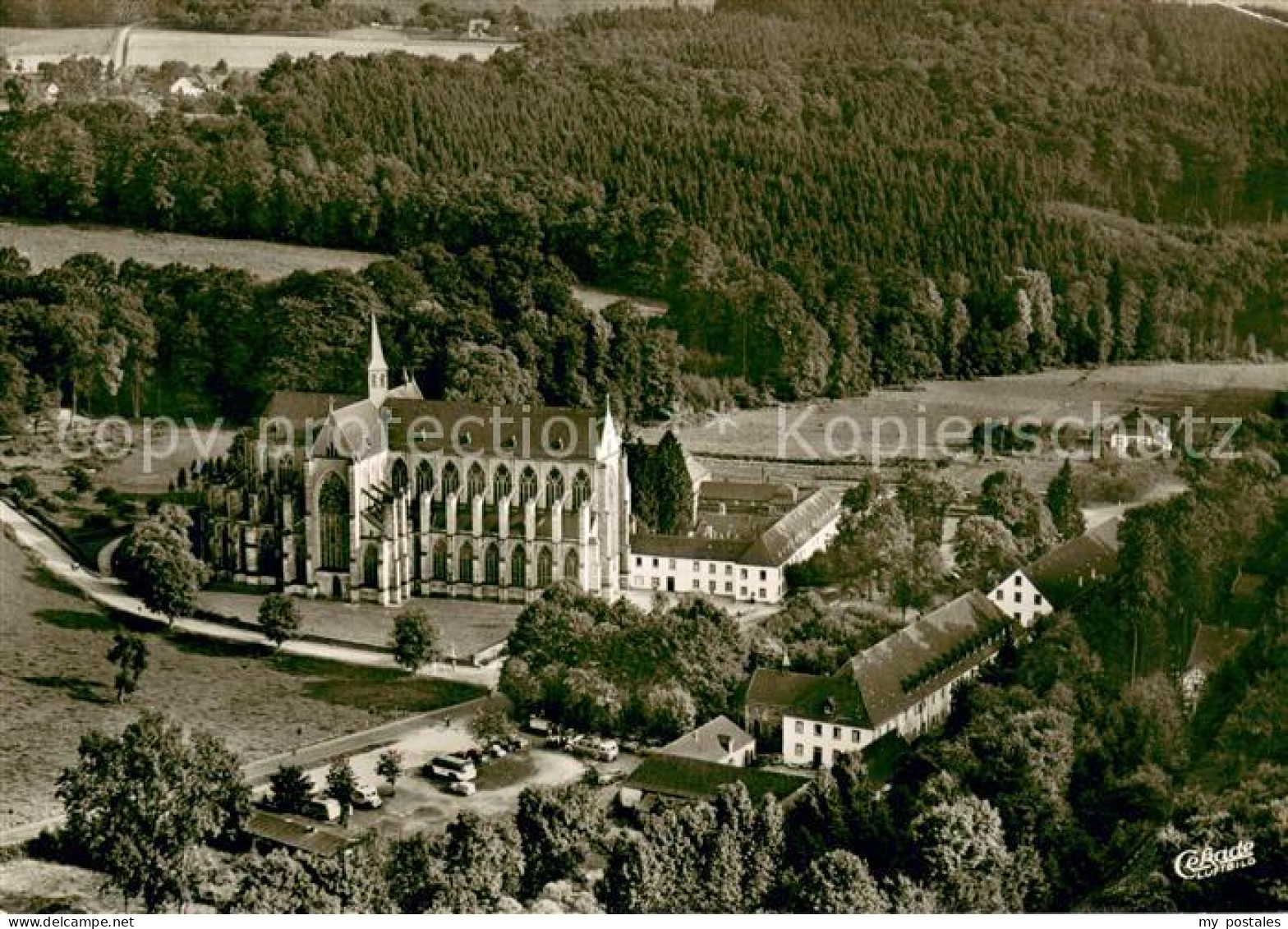 Altenberg Rheinland Dom zu Altenberg Fliegeraufnahme