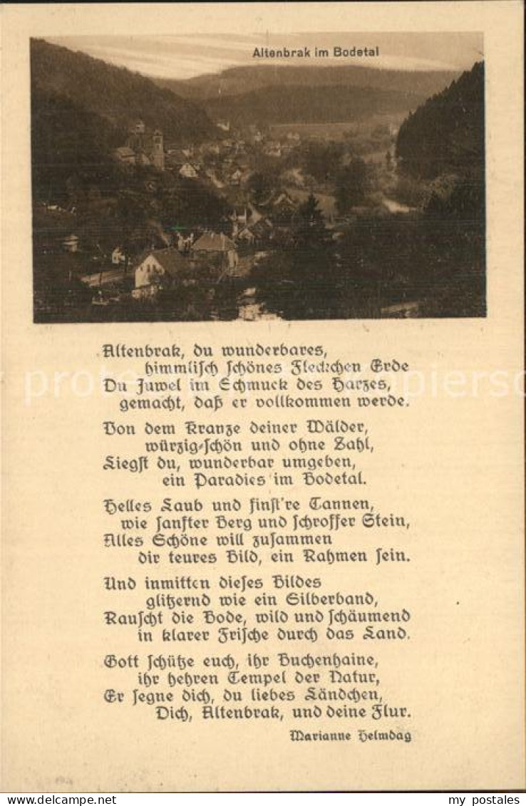 Altenbrak Harz Gedicht