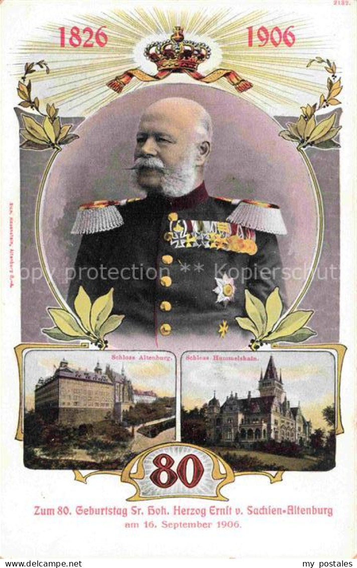 ALTENBURG  (S.A.) Thueringen Schloss Altenburg Schloss Hummelshain Herzog Ernst