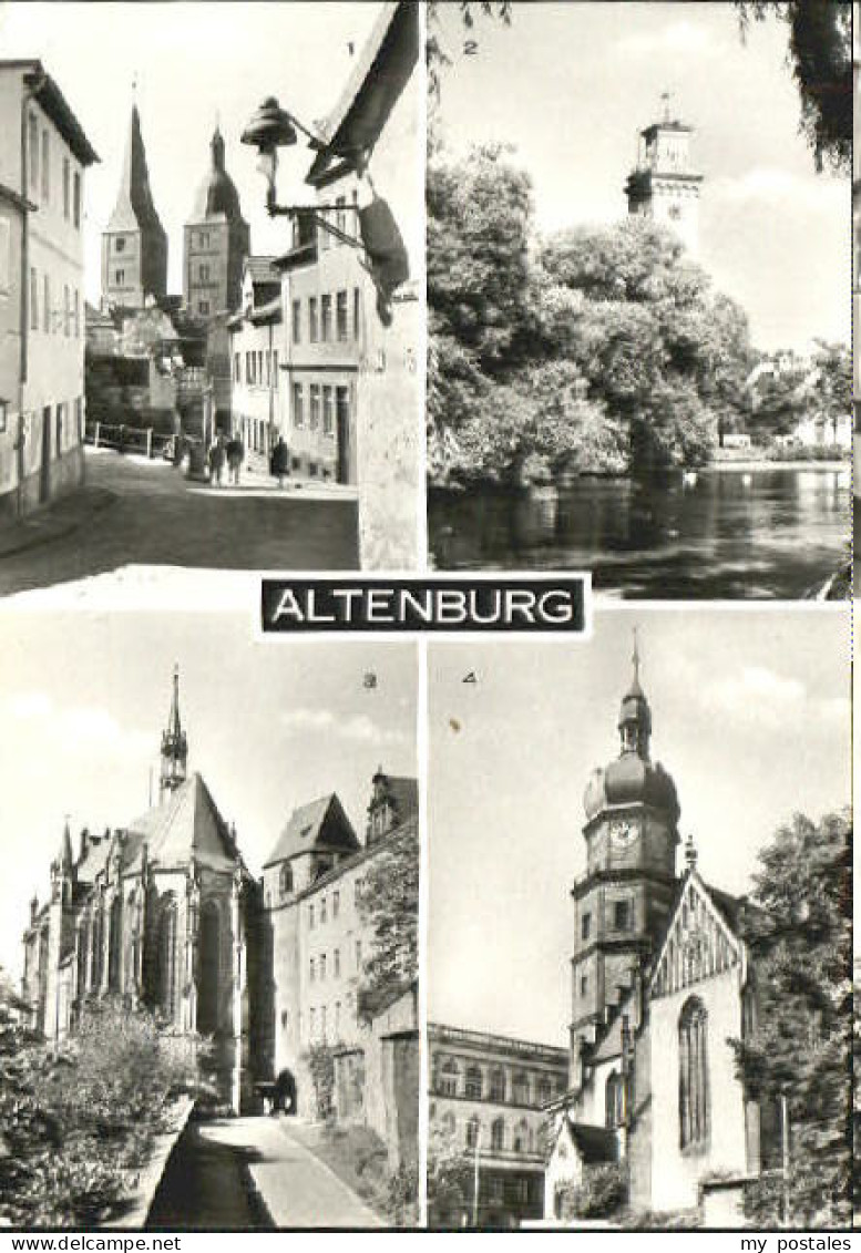 Altenburg Thueringen Altenburg Teich Turm Kirche x 1980